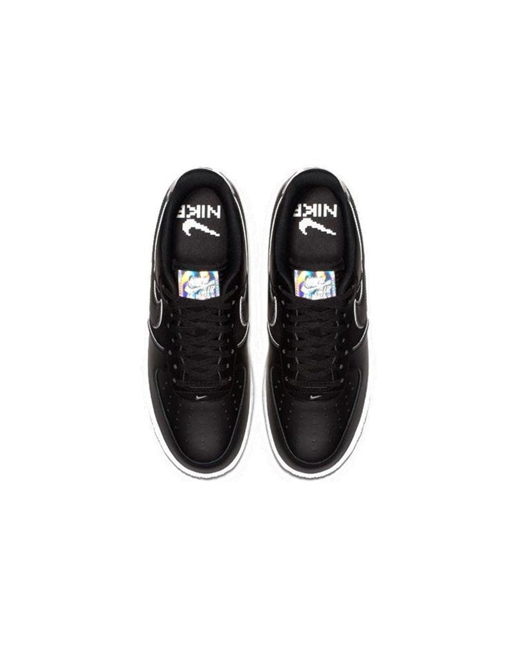air force 1 low black iridescent outline