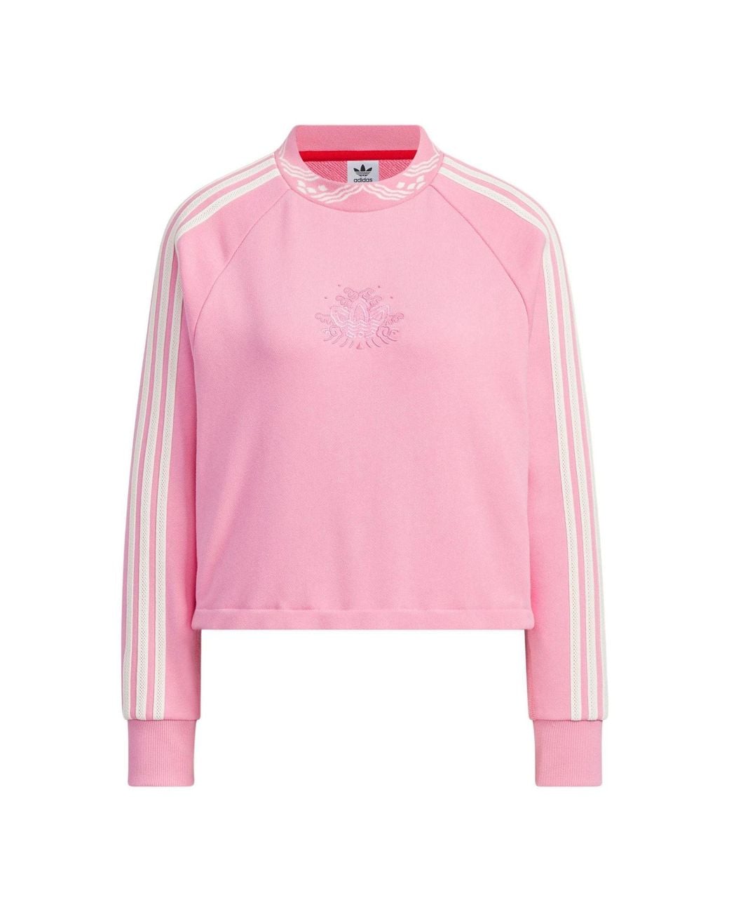 Adidas Pink (Wmns) Originals Crew Neck Sweatshirt Asia Sizing