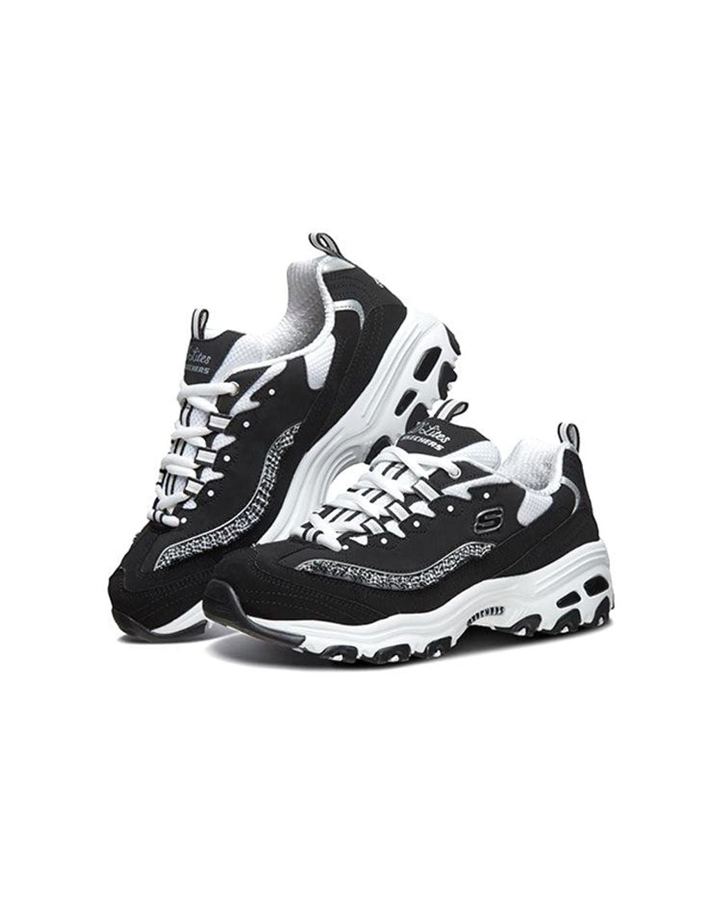 Skechers Black (Wmns) D'Lites Running Shoes