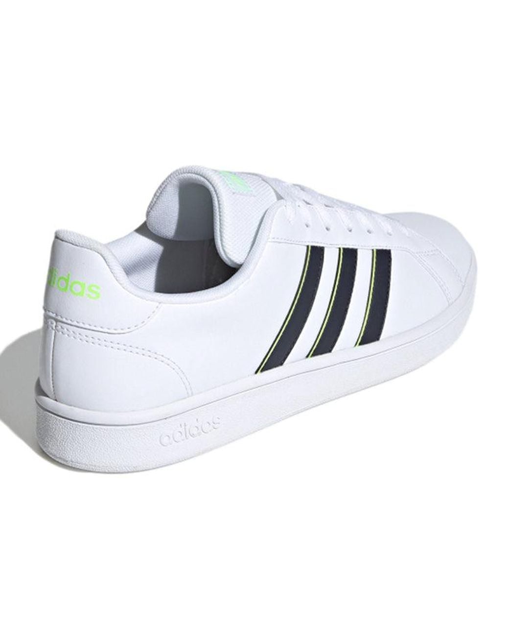 Adidas White Grand Court Base Carbon' for men