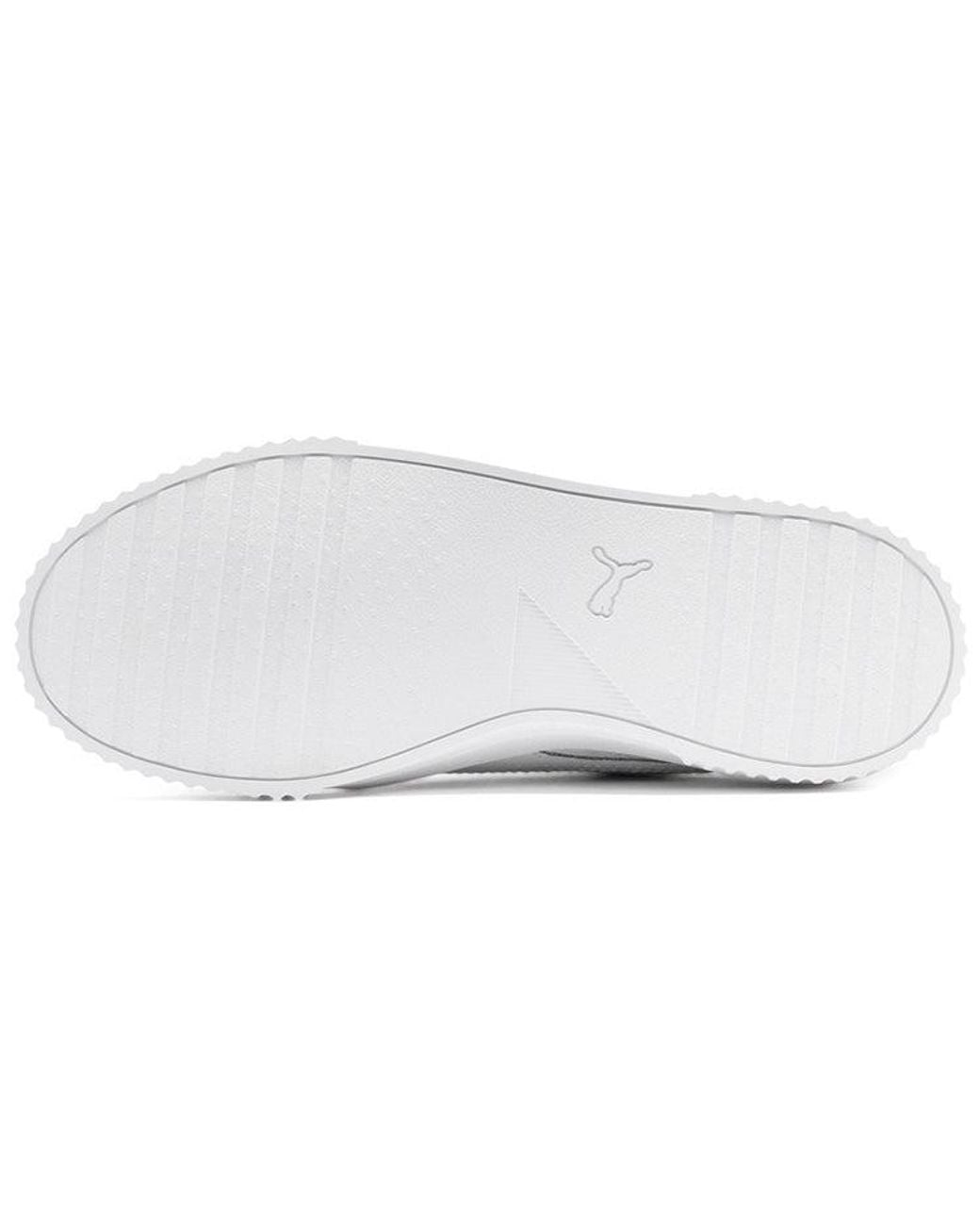 PUMA White Carina Lux Trainers