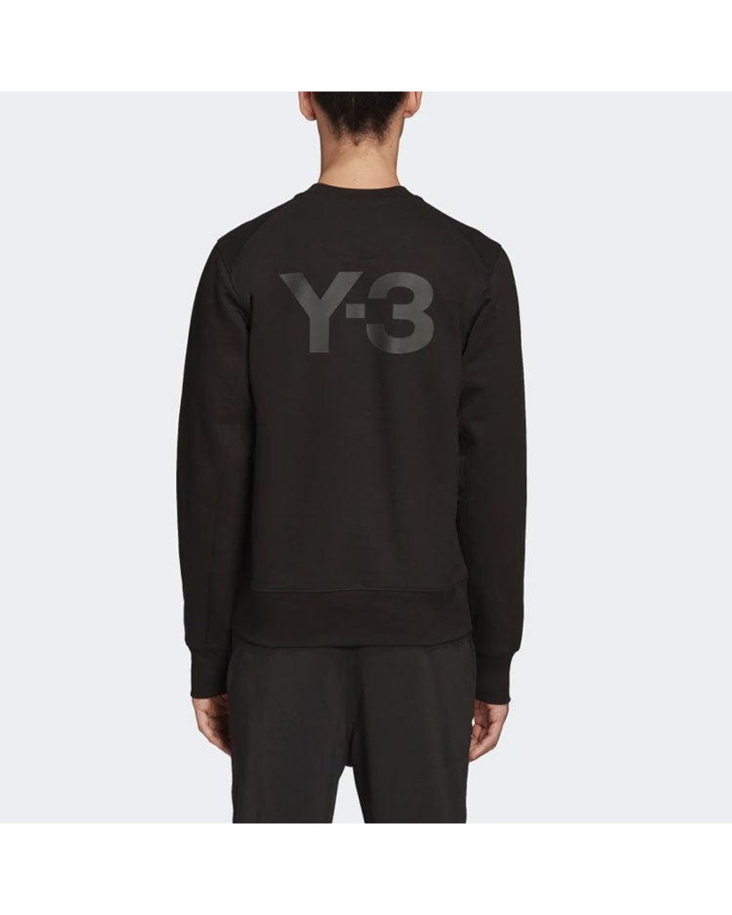 Adidas Black Y-3 Ss21 Logo Printing Round Neck for men