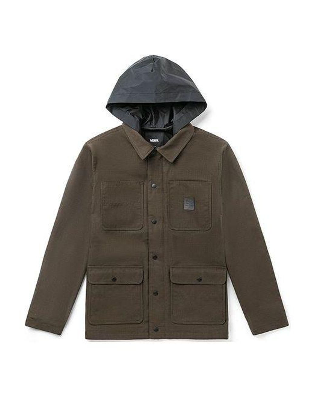 Vans Green Cargo Casual Hooded Jacket for men