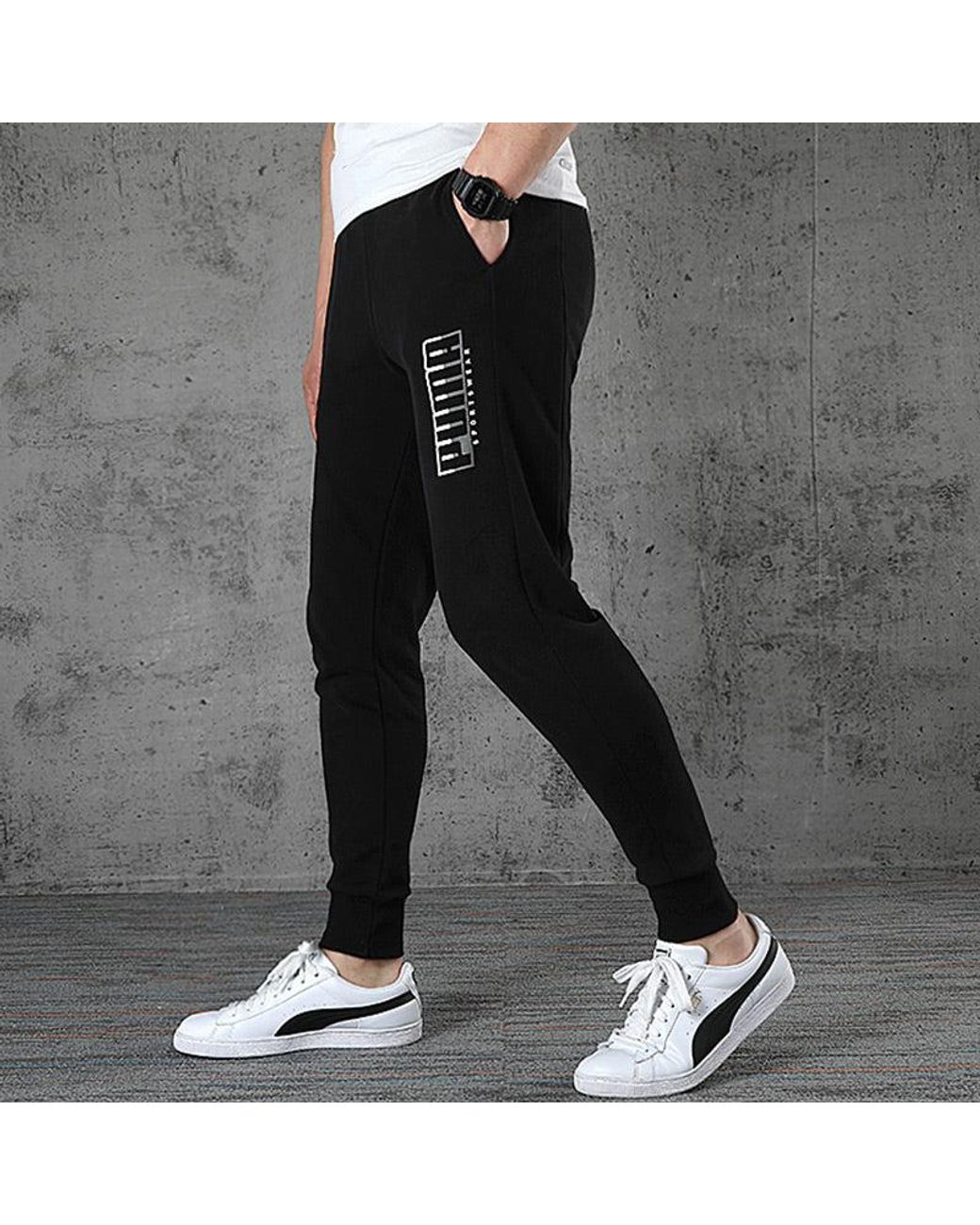 PUMA Black Athletics Sweatpants for men