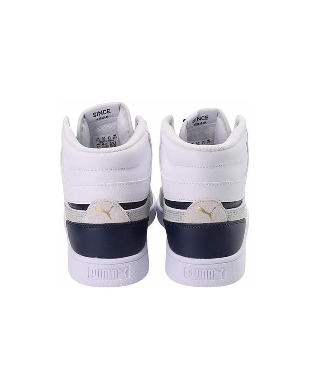 PUMA White Shuffle Mid Peacoat' for men