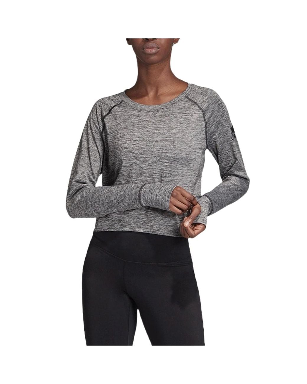 Adidas Gray (Wmns) Stella Mccartney Open Back Cover T-Shirt