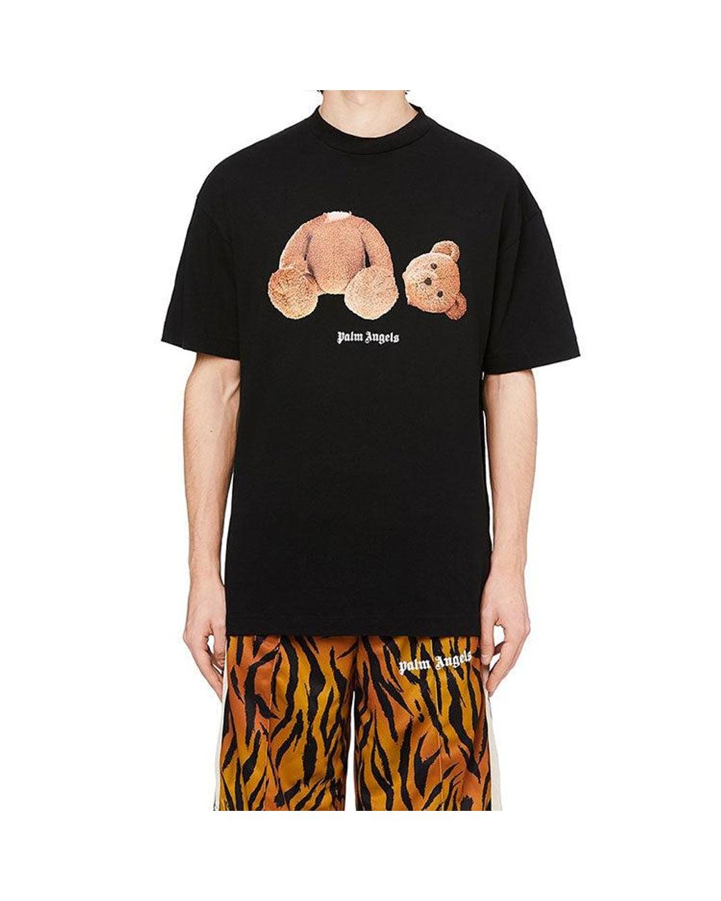 Palm Angels Black Bear Short-Sleeve Tee for men