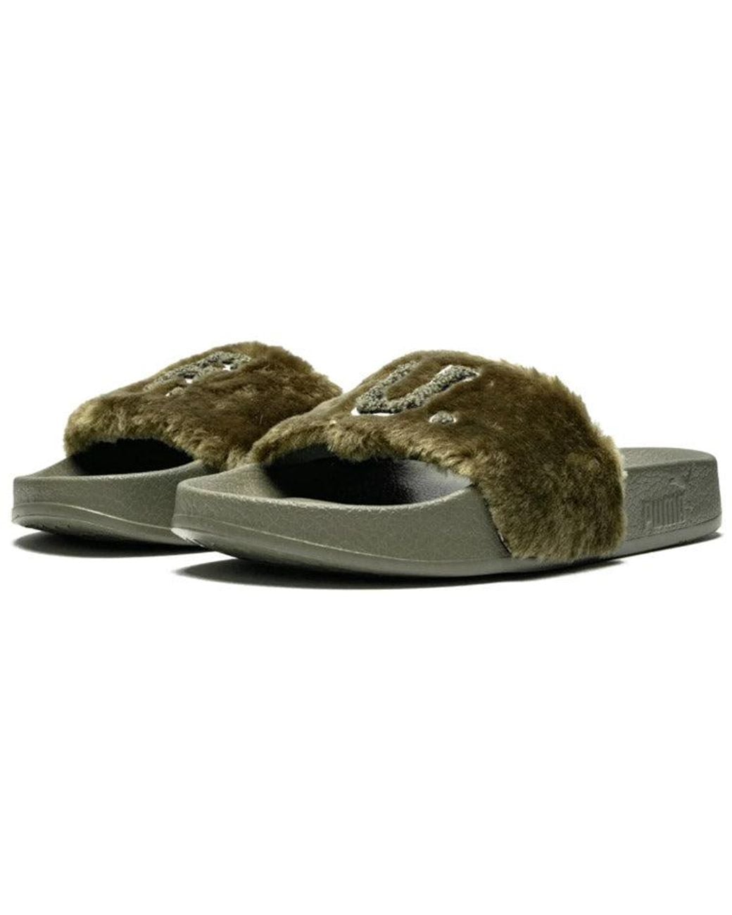 PUMA Green (Wmns) Fenty X Fur Slide 'Burnt'