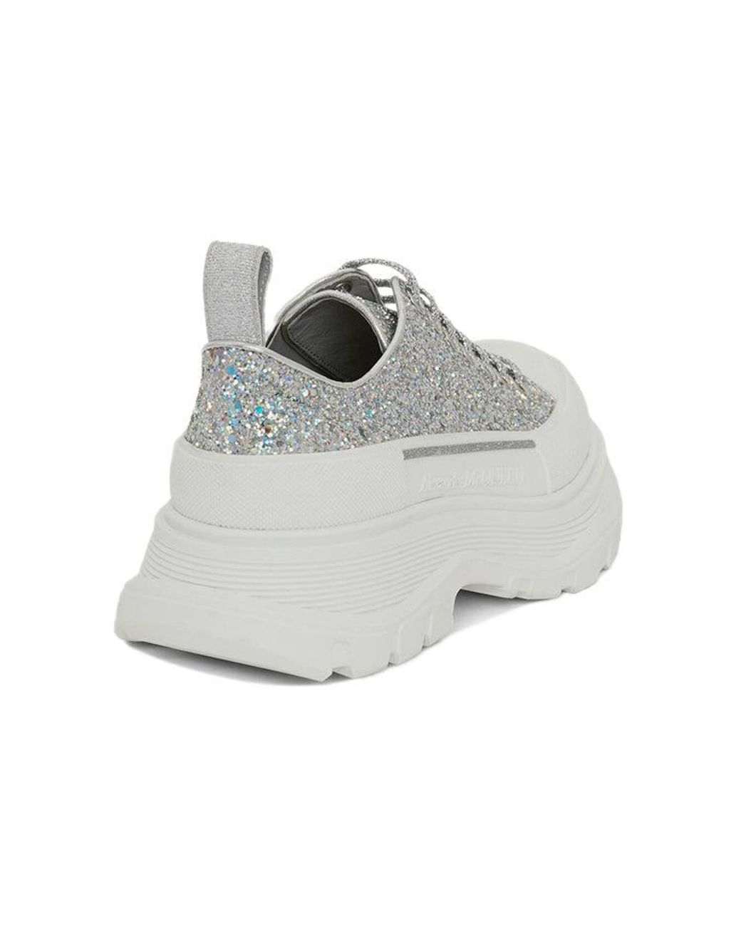 McQueen Gray (Wmns) Tread Slick Glitter Low Sneaker