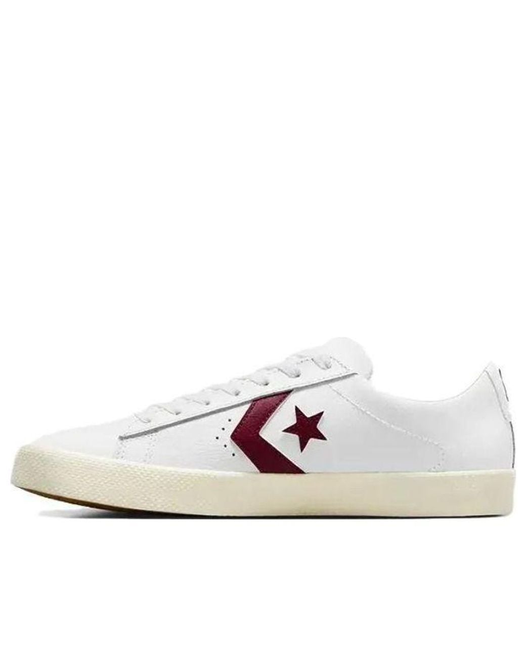 Converse White Pro Leather Vulc Pro Deep Bordeaux' for men