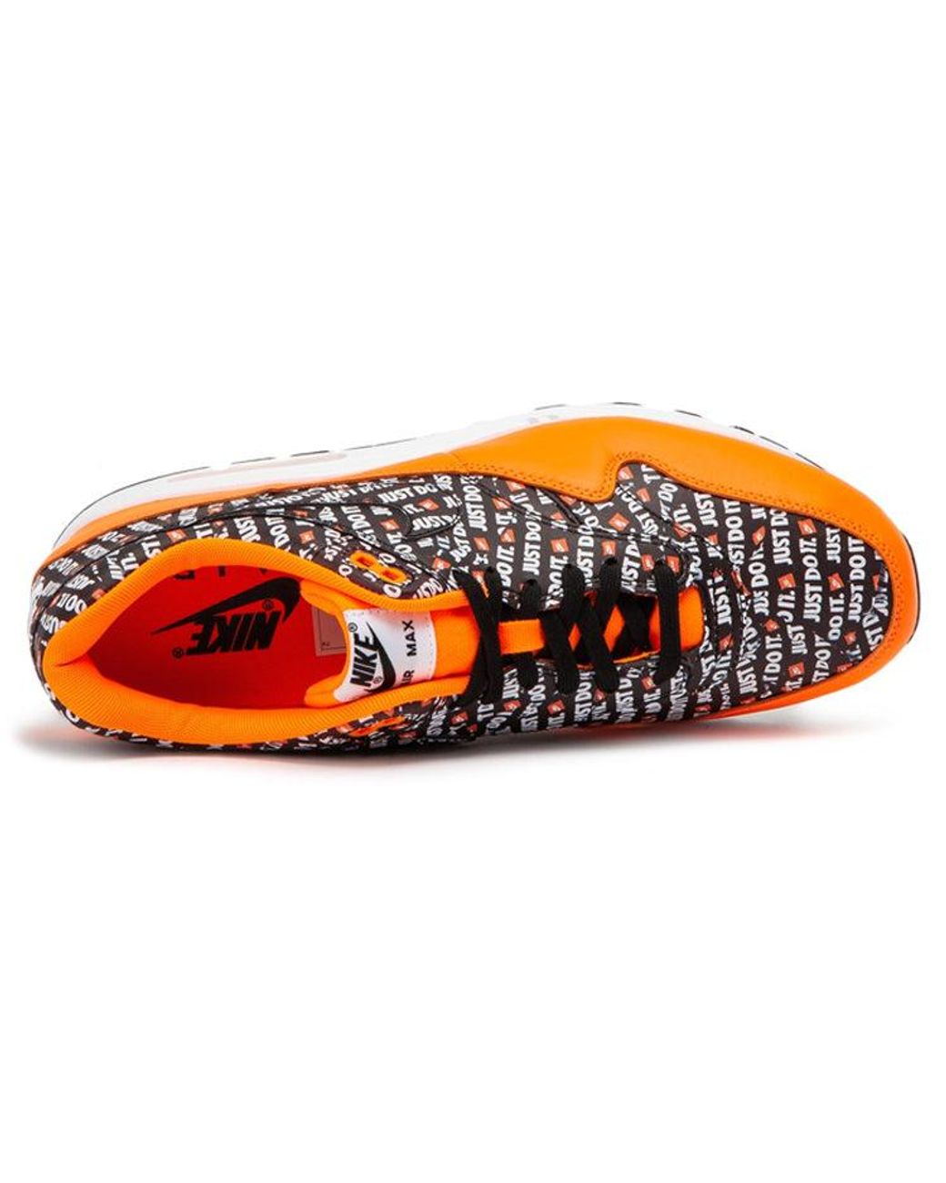 Nike Orange Air Max 1 'Just Do It' for men