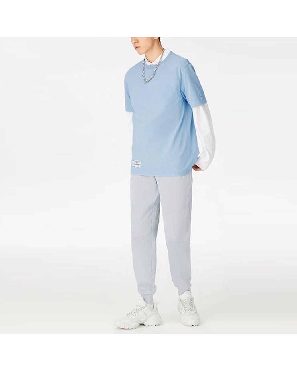 Li-ning Blue Chinese Color T-Shirt for men