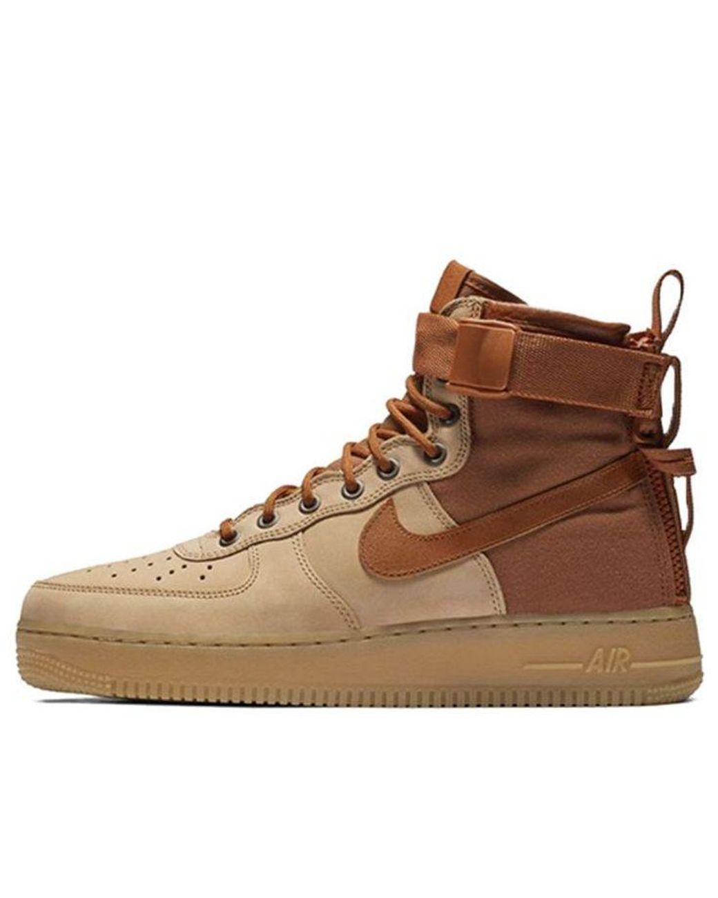 Nike Brown Sf Air Force 1 Mid Premium Shoe for men