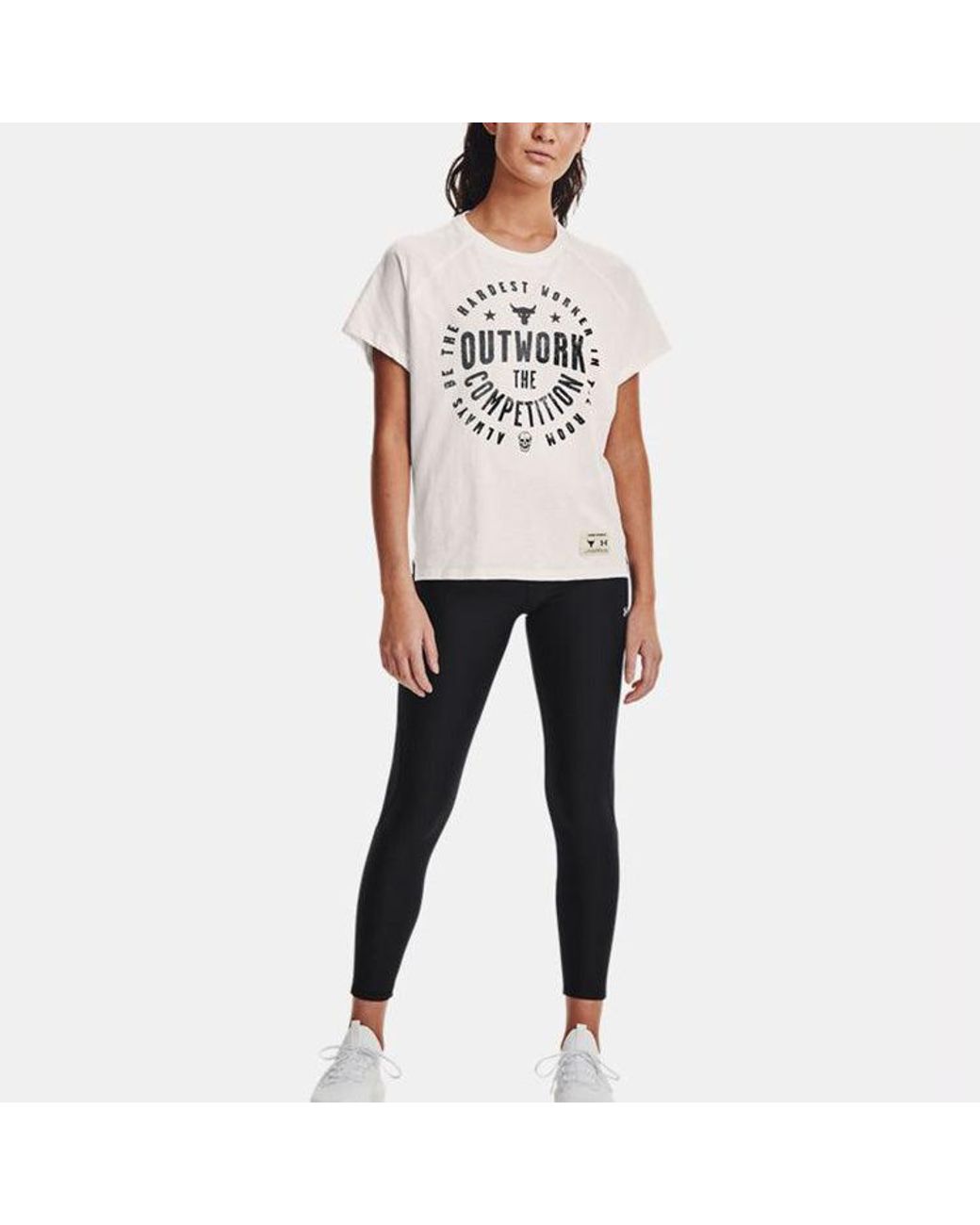 Under Armour White (Wmns) Project Rock Outwork Printing