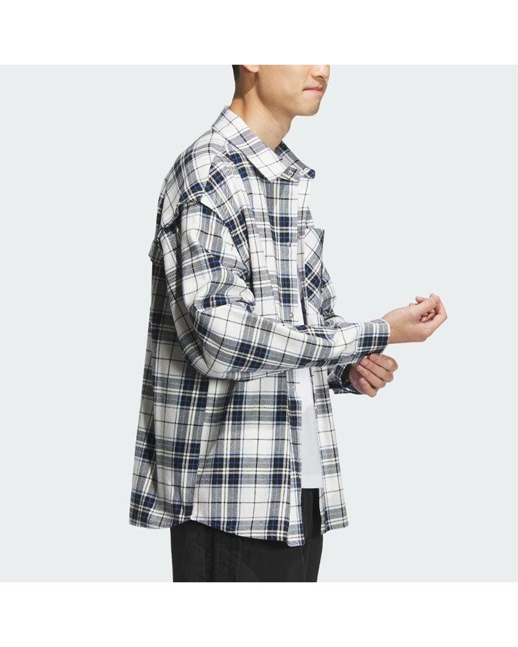 Adidas Blue Neo Casual Detachable Sleeve Shirt for men