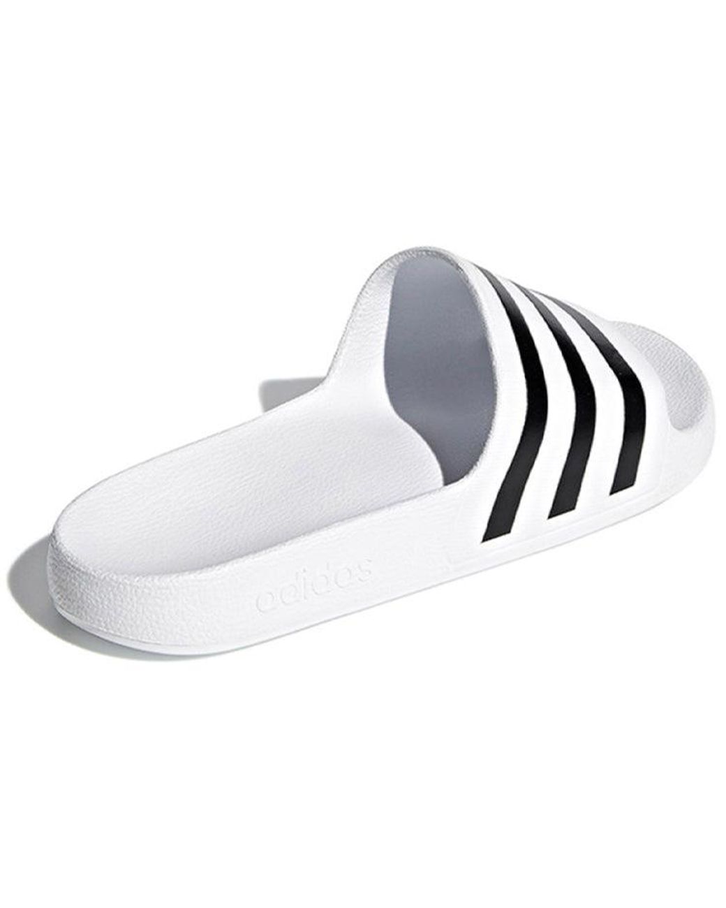 Adidas White Adilette Aqua Slides 'Cloud for men