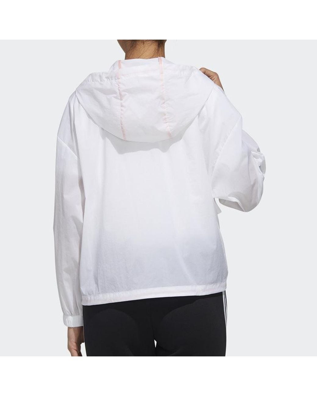 Adidas White (Wmns) Panda Anorak Sports Jacket
