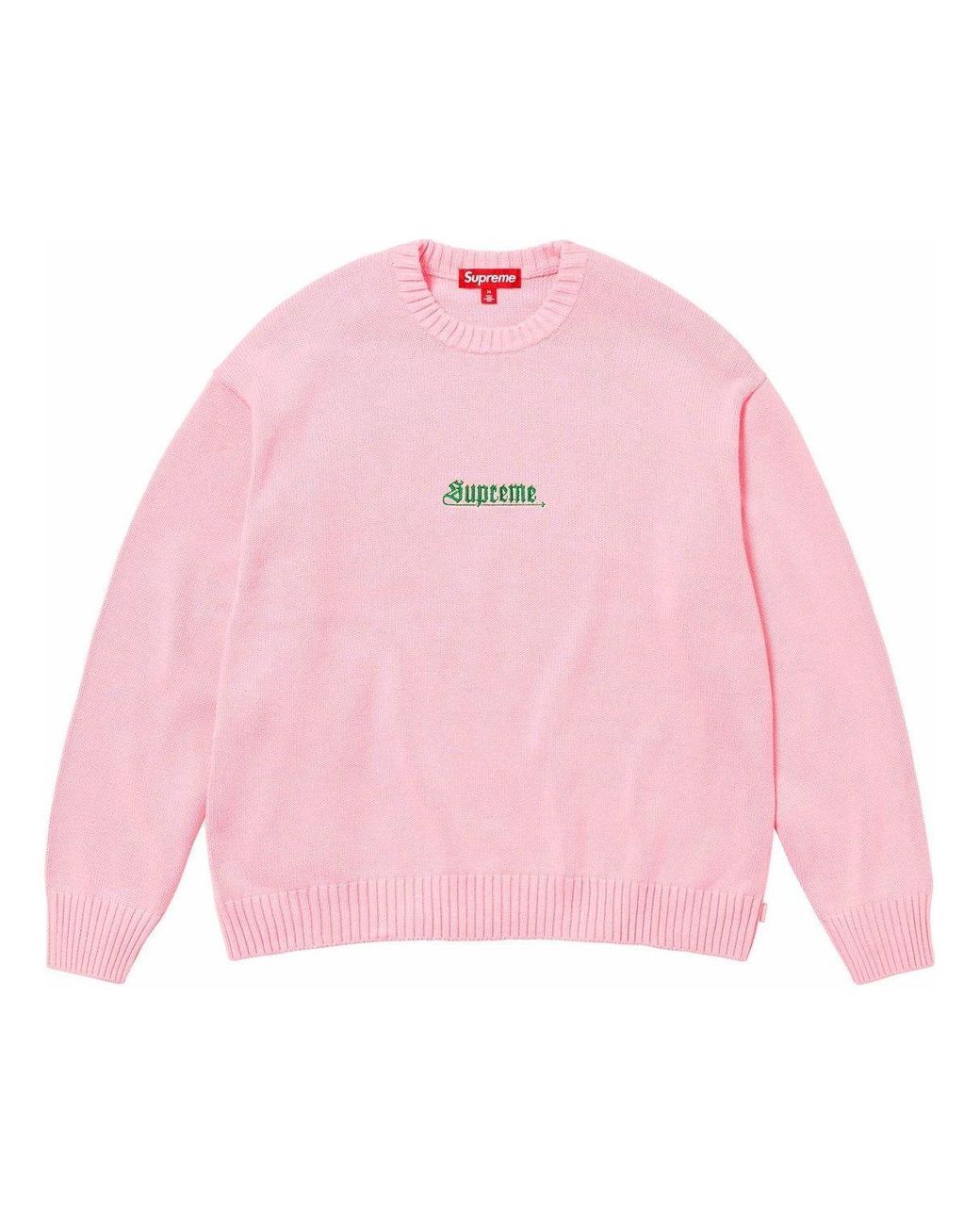 Supreme Old English Sweater in Pink for Men Lyst UK