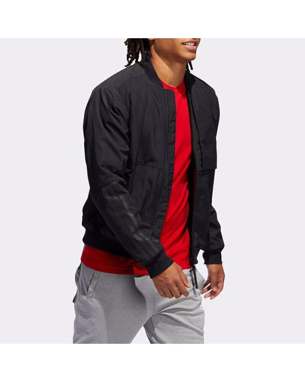 Adidas Blue Mic Jkt Bomb Series Pattern Jacket for men