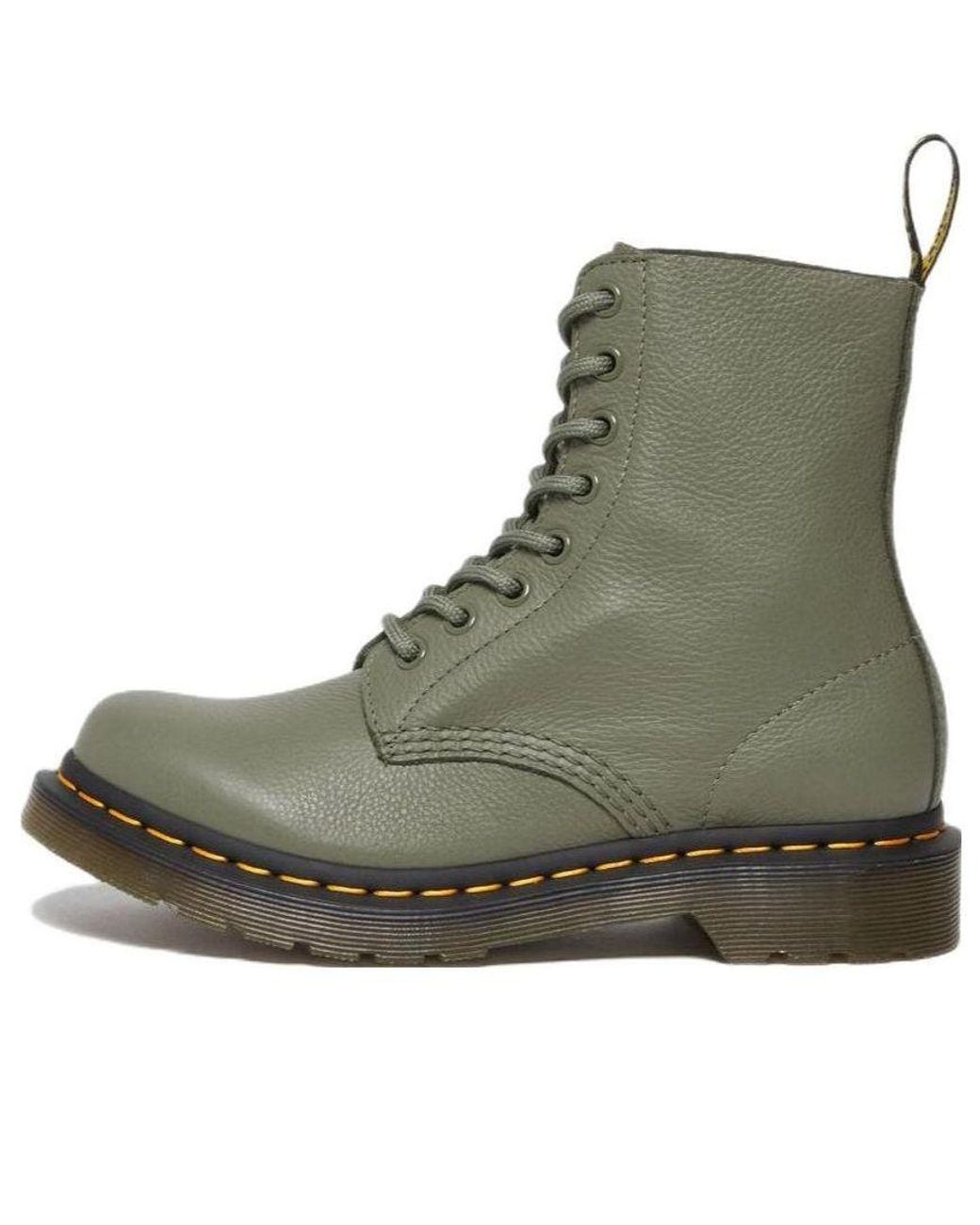 Dr. Martens Green (Wmns) 1460 Pascal Virginia Leather Boots 'Khaki'