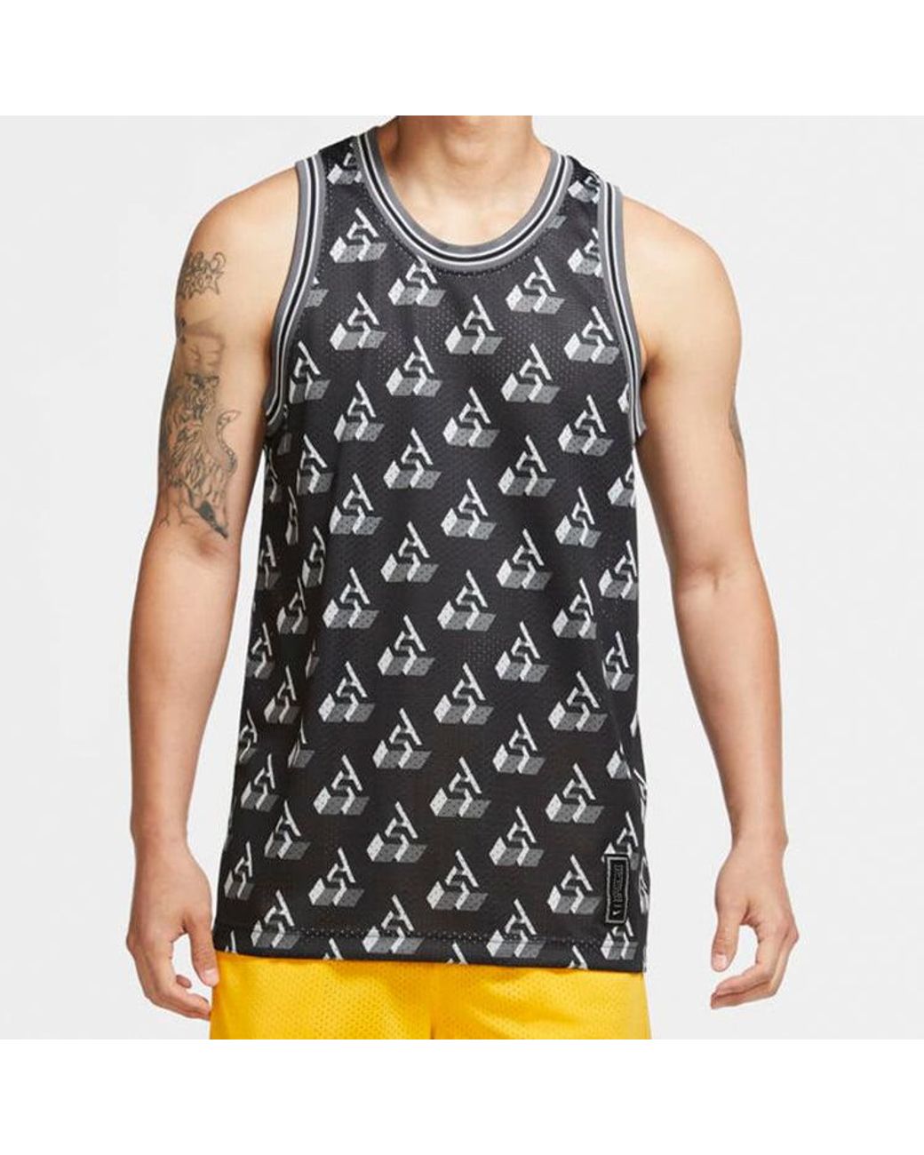 Nike Black Giannis Monogram Vest Asia Sizing for men