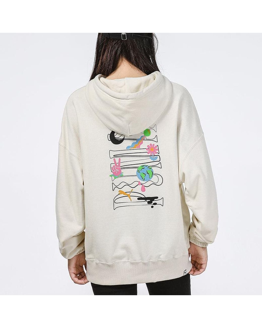 PUMA Gray (Wmns) Downtown Graphic Hoodie