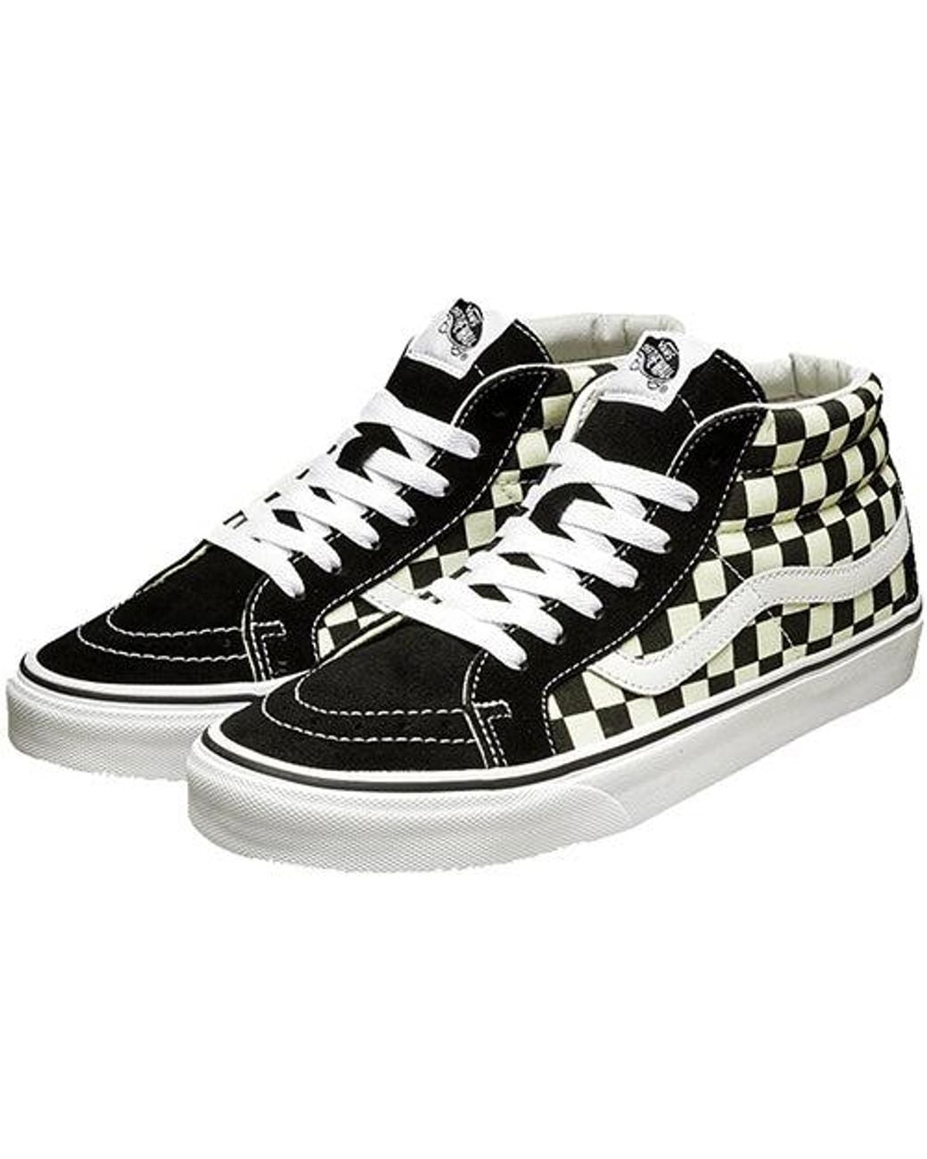 Vans Black Sk8-Mid Reissue 'Checkerboard' for men