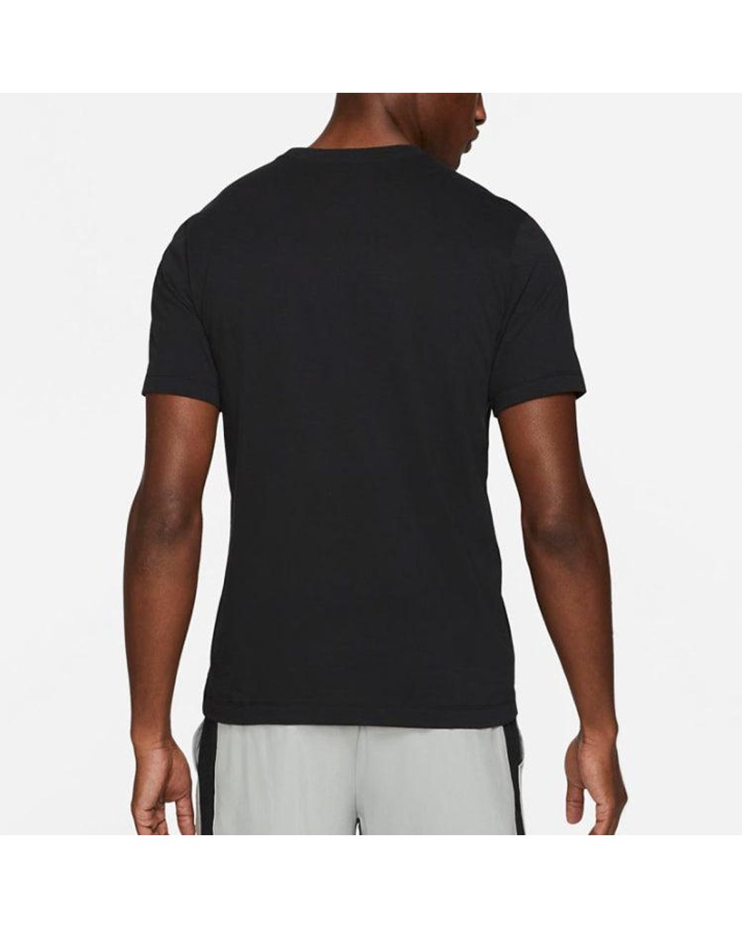 Nike Black Dri-Fit Logo Printing Quick-Dry Sports for men