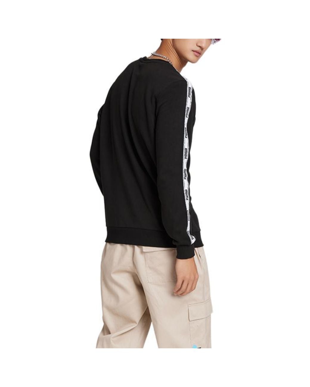 PUMA Black Graphic Sweater for men