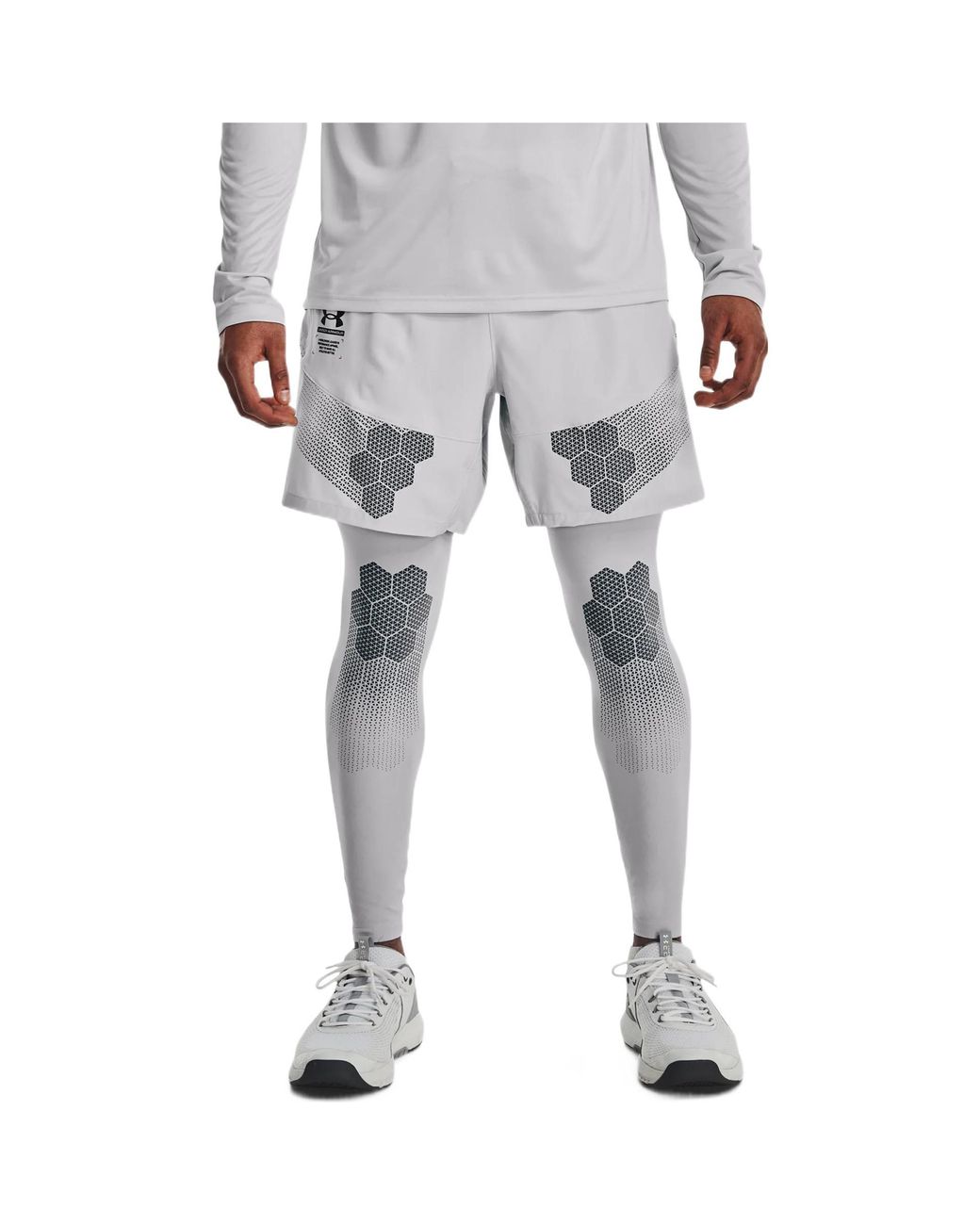 Under Armour Gray Armourprint Woven Shorts for men