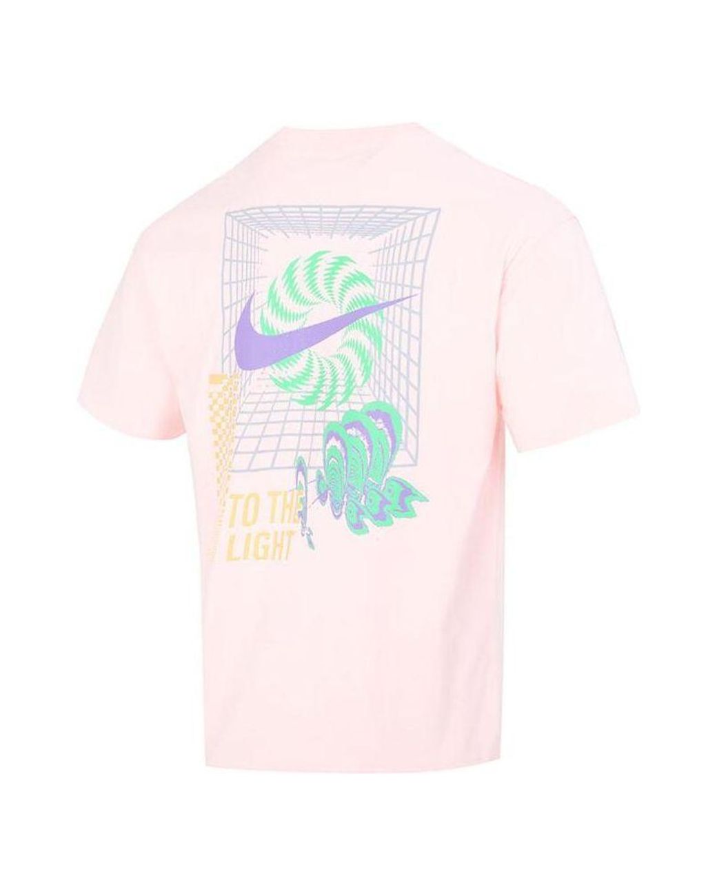 pink and lime green nike shirt