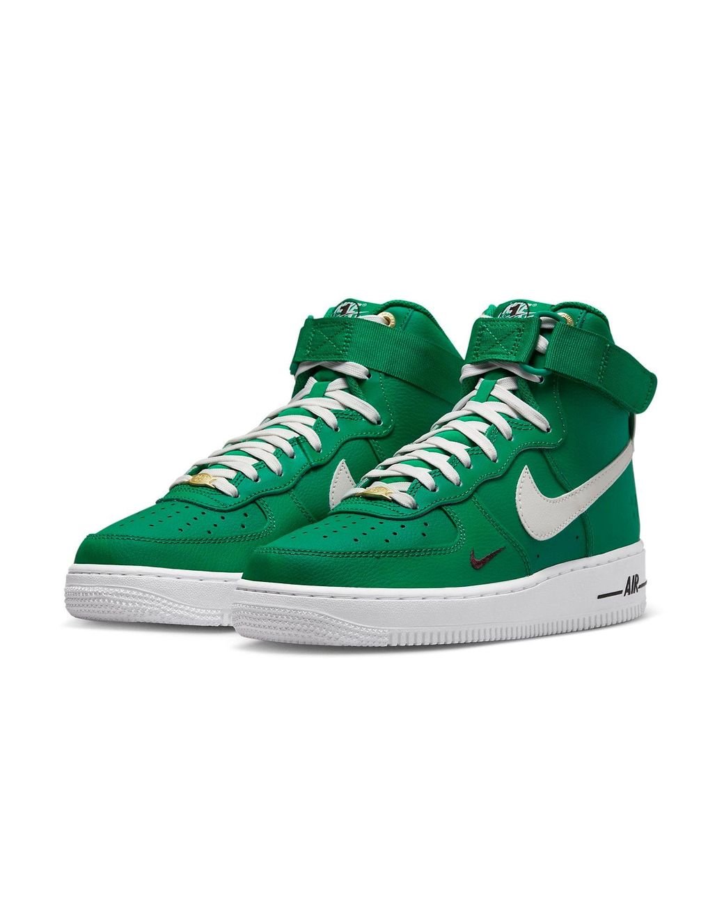 nike air force 1 high green and white
