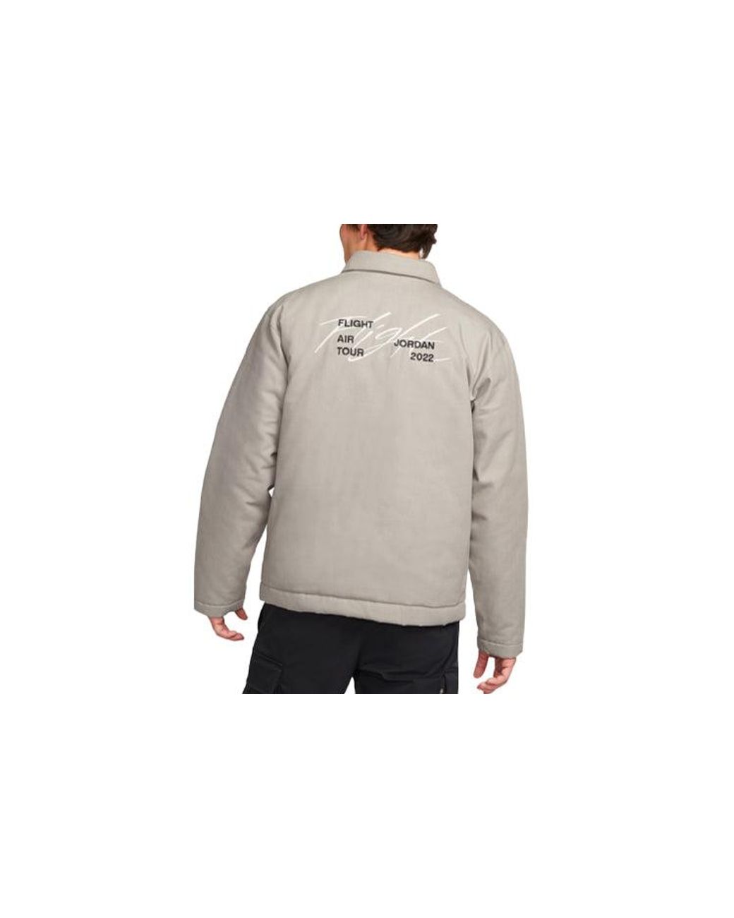 Nike Gray Alphabet Printing Zipper Jacket for men