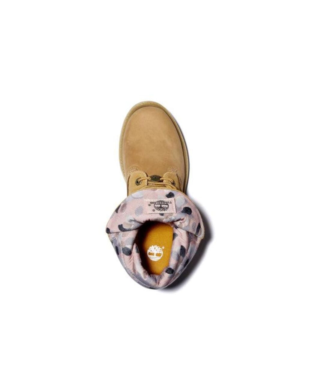 Timberland Brown (Wmns) Roll Top Boots Basic 'Wheat With Dot Print'