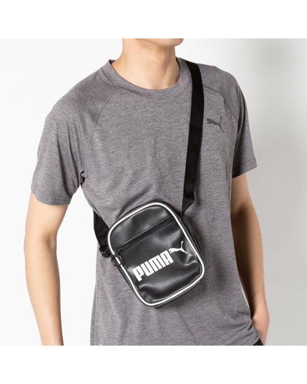 PUMA Black Campus Portable Retro Bag for men