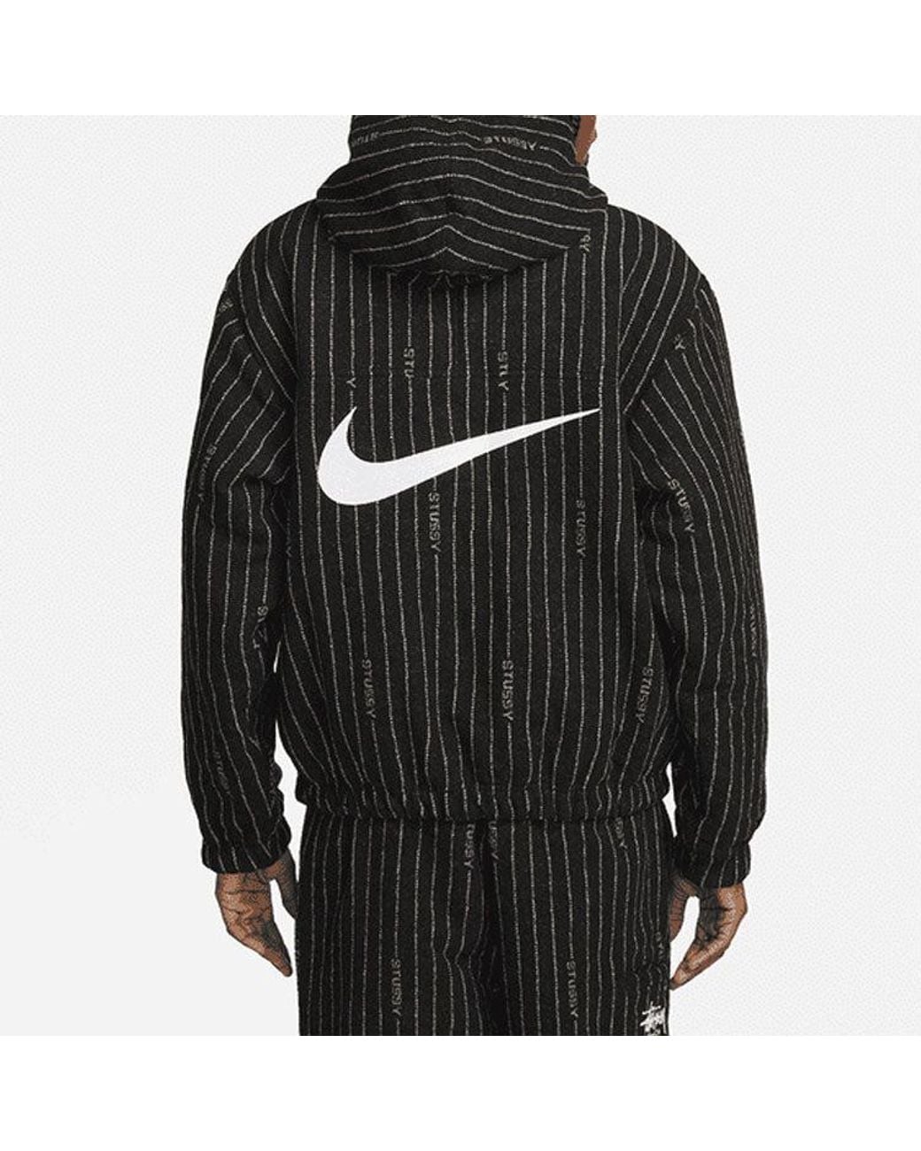 Nike X Stussy Stripe Wool Jacket 'Antique' in Black for Men | Lyst UK