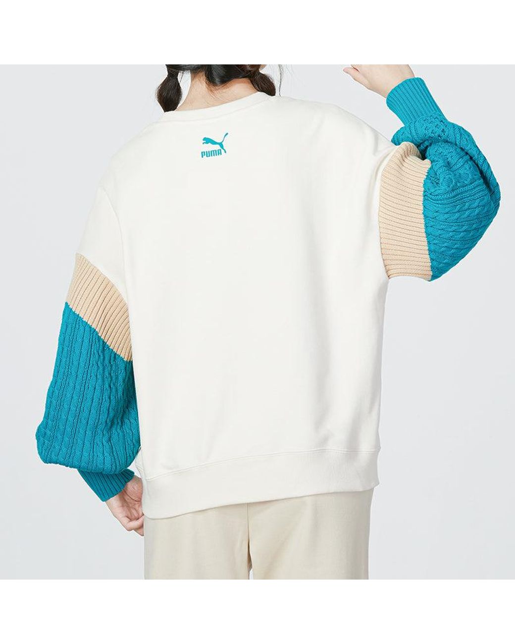 PUMA Blue (Wmns) Colorblock Sweatshirt