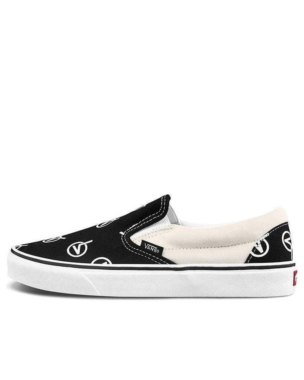 Vans Black Classic Slip-On 'Circle V' for men