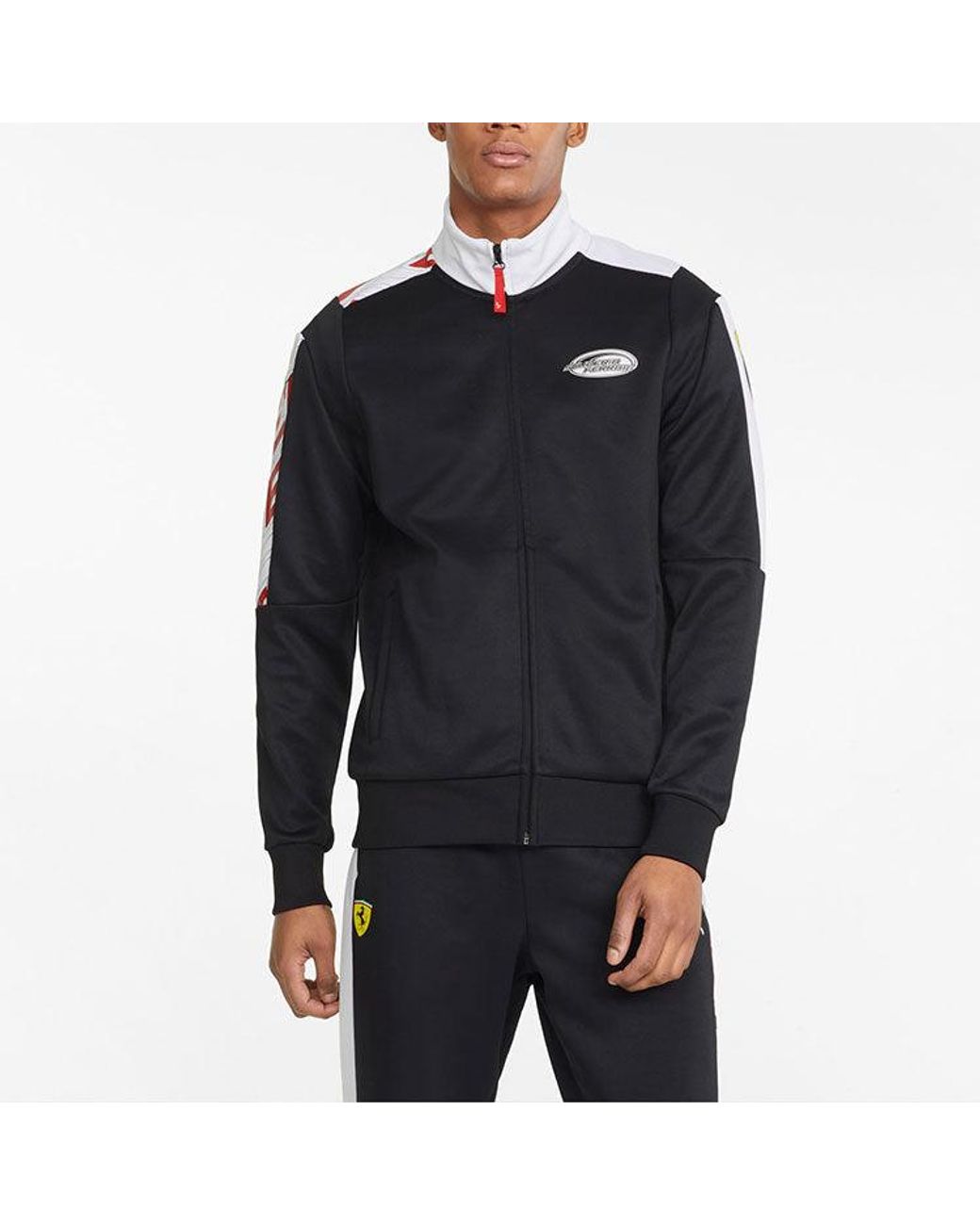 PUMA Black Ferrari Race T7 Track Jacket for men
