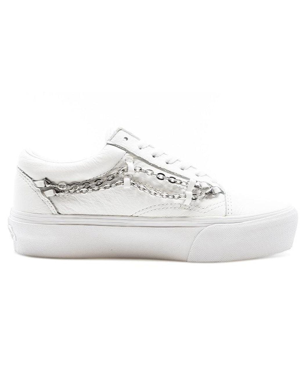 Vans White Old Skool Platform 'Chain for men