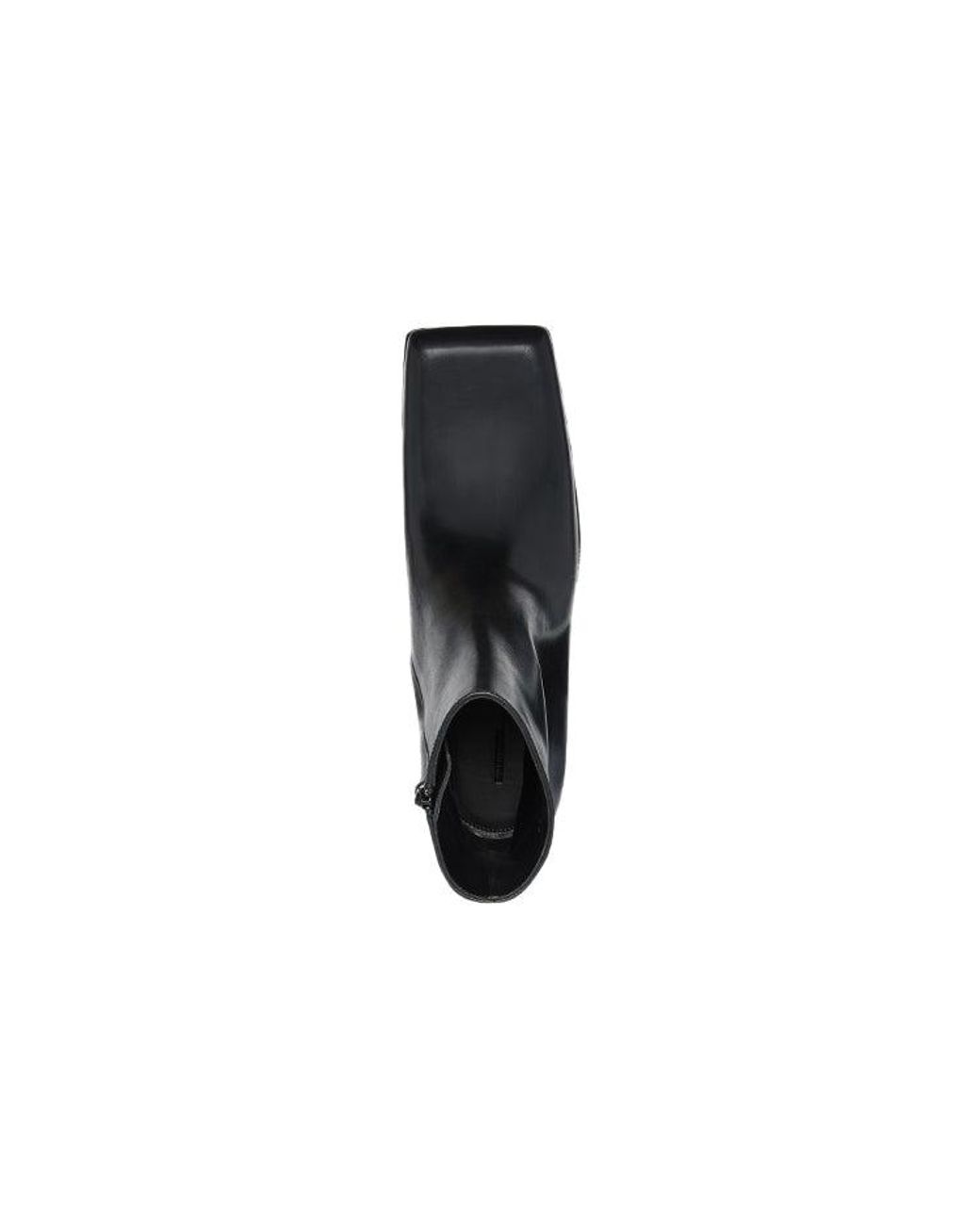 Balenciaga Black Square Toe Ankle Boots Leather' for men