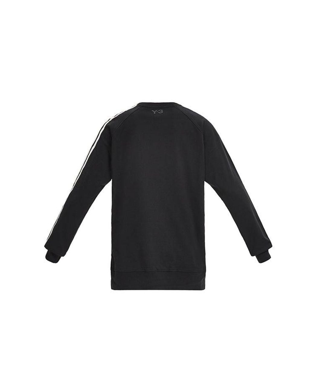 Adidas Black Y-3 3-Stripes French Terry Crew Sweatshirt for men
