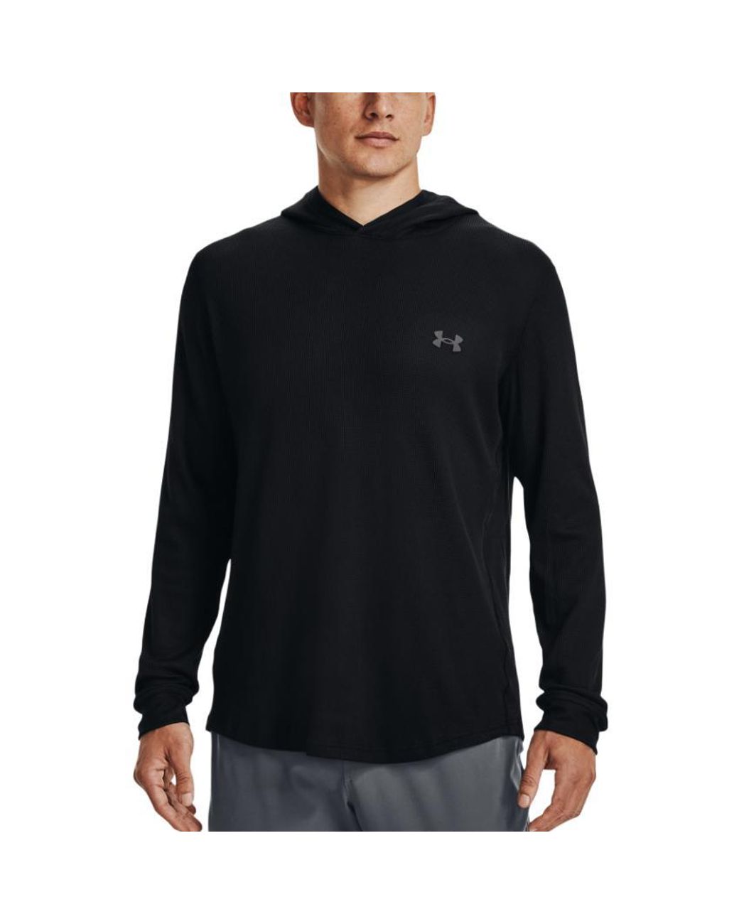 Under Armour Black Waffle Hoodie for men
