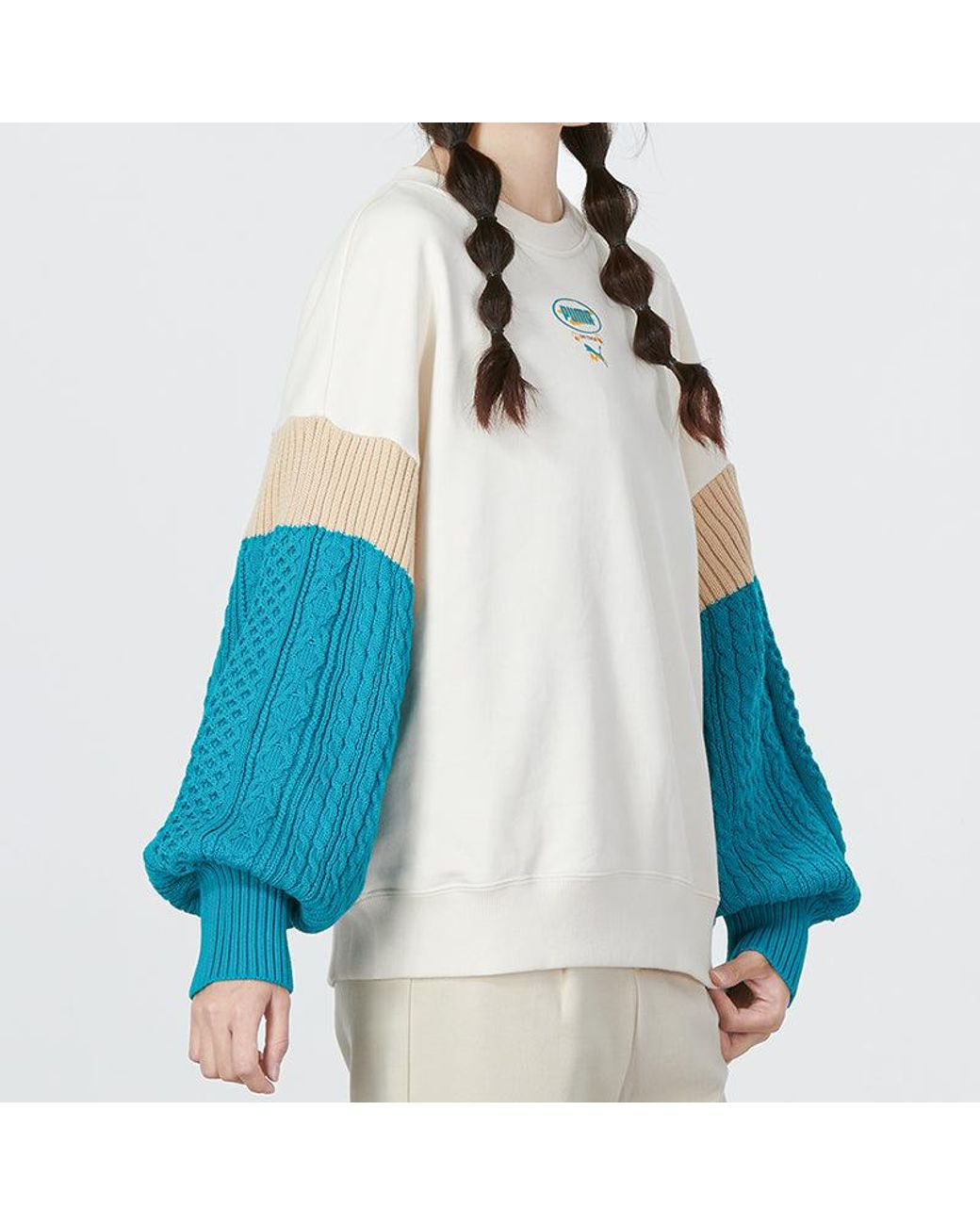 PUMA Blue (Wmns) Colorblock Sweatshirt
