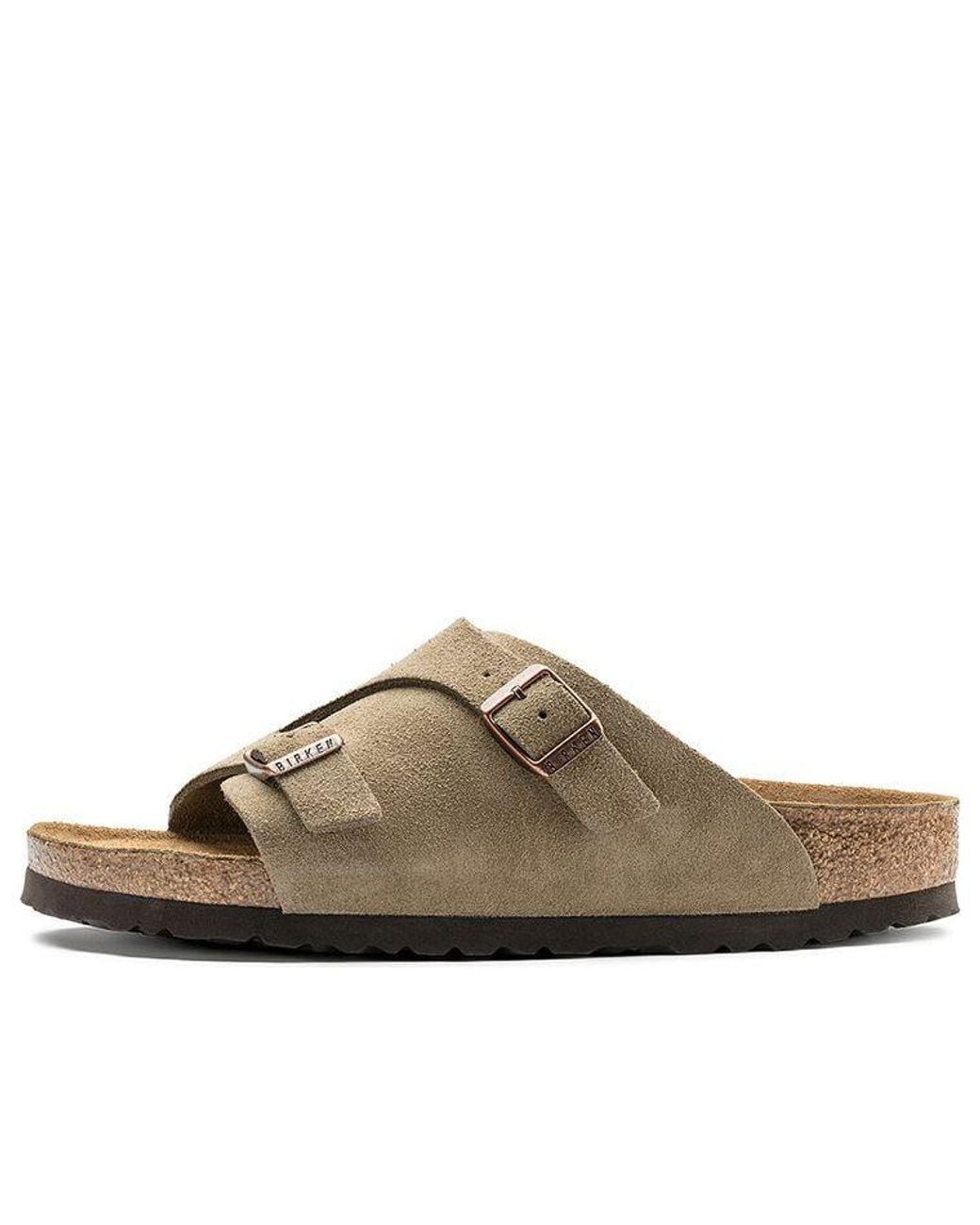 Birkenstock Brown Zrich Series Cowhide Suede Fashion Version Sandals for men