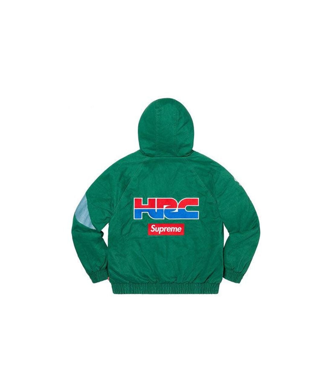 Supreme Green X Honda Fox Racing Puffy Zip Up Jacket