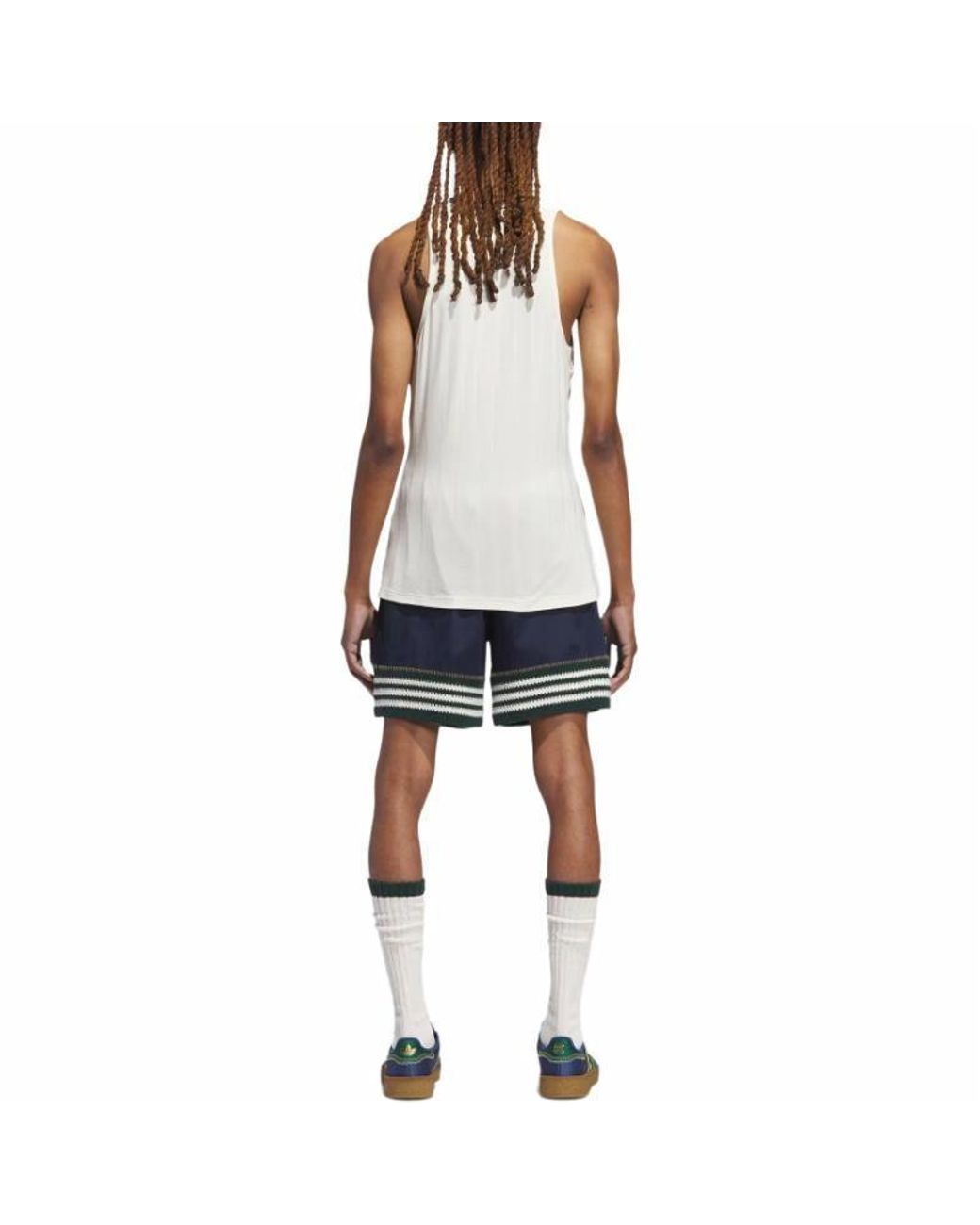 Adidas Blue X Clot Knit Shorts By Edison Chen 'Cream' for men