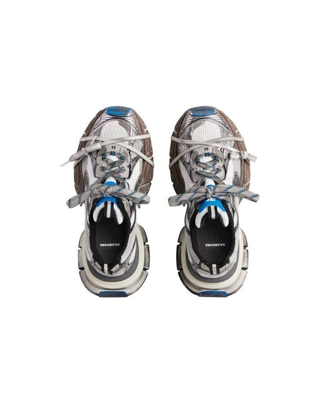 Balenciaga Gray 3Xl Sneakers 'Worn Out And Mesh And Polyurethane' for men