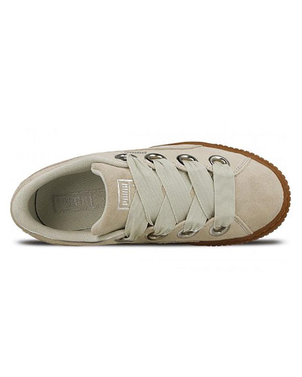 PUMA White (Wmns) Platform Kiss Suede