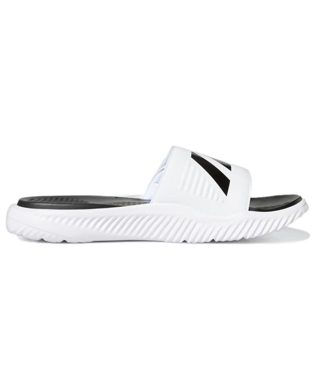 Adidas White Alphabounce Slide for men